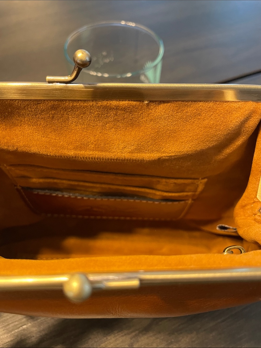 Patricia Nash Embossed Leather Wristlet Clutch - Cognac Brown - Picture 5 of 10